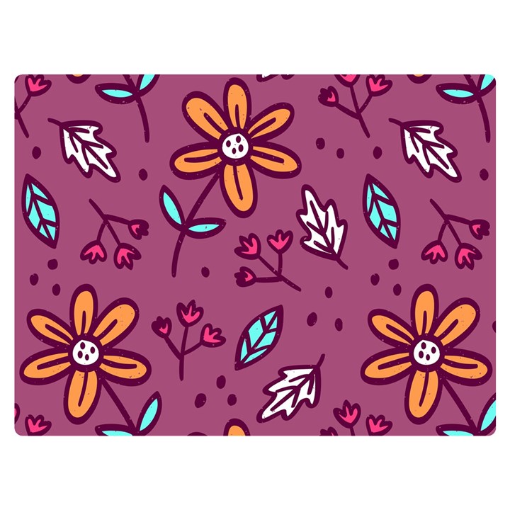 Flowers Petals Leaves Foliage Premium Plush Fleece Blanket (Extra Small)