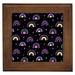 Wallpaper Pattern Rainbow Framed Tile