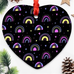 Wallpaper Pattern Rainbow Ornament (heart)