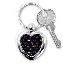 Wallpaper Pattern Rainbow Key Chain (heart)