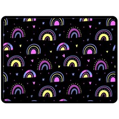 Wallpaper Pattern Rainbow Two Sides Fleece Blanket (large)