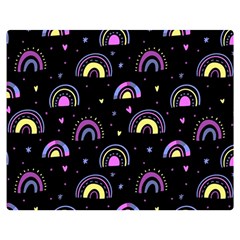 Wallpaper Pattern Rainbow Two Sides Premium Plush Fleece Blanket (teen Size)