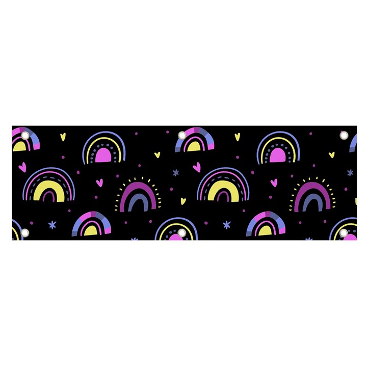 Wallpaper Pattern Rainbow Banner and Sign 6  x 2 