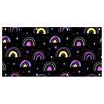 Wallpaper Pattern Rainbow Banner and Sign 8  x 4  Front