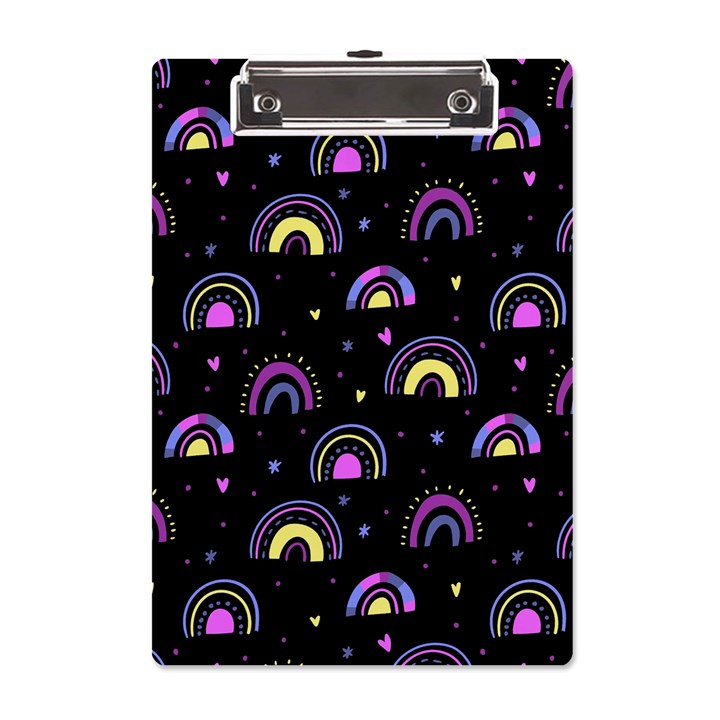 Wallpaper Pattern Rainbow A5 Acrylic Clipboard