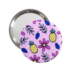 Flowers Petals Pineapples Fruit 2 25  Handbag Mirrors by Maspions