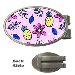 Flowers Petals Pineapples Fruit Money Clips (oval) 