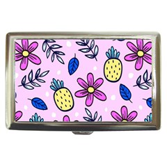 Flowers Petals Pineapples Fruit Cigarette Money Case