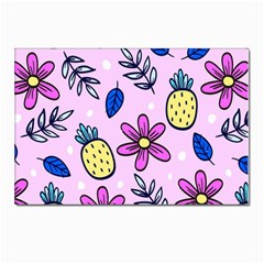 Flowers Petals Pineapples Fruit Postcard 4 x 6  (pkg Of 10)