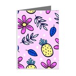 Flowers Petals Pineapples Fruit Mini Greeting Cards (Pkg of 8) Right