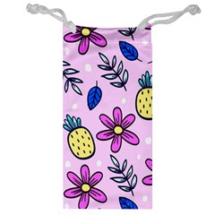 Flowers Petals Pineapples Fruit Jewelry Bag by Maspions