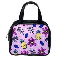 Flowers Petals Pineapples Fruit Classic Handbag (one Side)