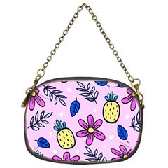 Flowers Petals Pineapples Fruit Chain Purse (one Side)