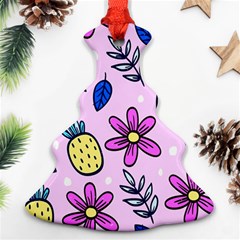 Flowers Petals Pineapples Fruit Ornament (christmas Tree) 