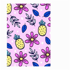 Flowers Petals Pineapples Fruit Small Garden Flag (two Sides) by Maspions