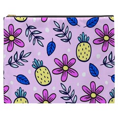 Flowers Petals Pineapples Fruit Cosmetic Bag (xxxl) by Maspions