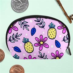 Flowers Petals Pineapples Fruit Accessory Pouch (large) by Maspions