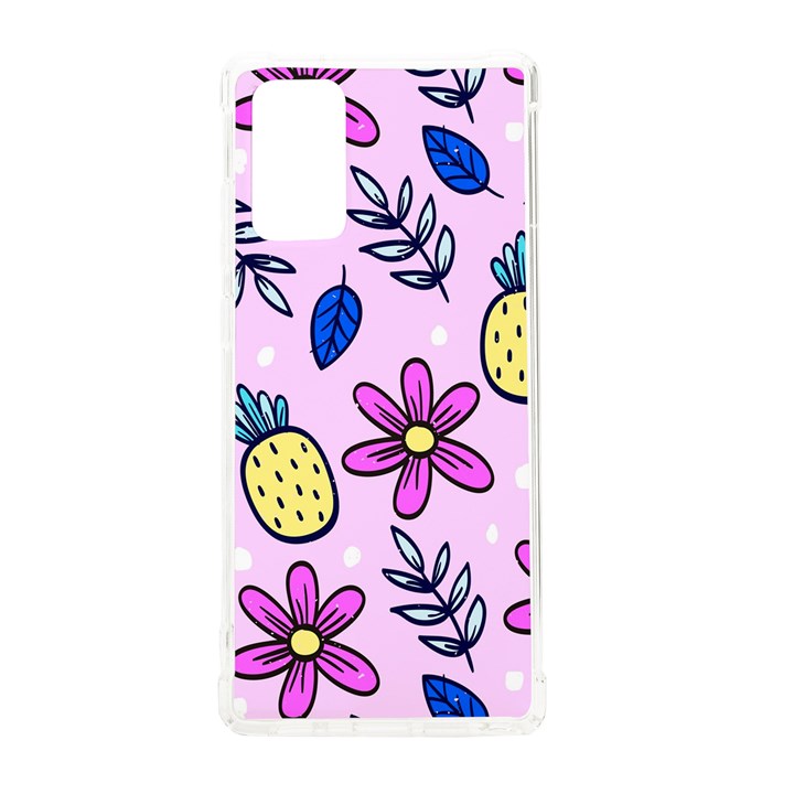 Flowers Petals Pineapples Fruit Samsung Galaxy Note 20 TPU UV Case