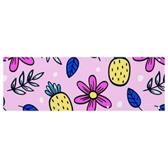 Flowers Petals Pineapples Fruit Banner And Sign 9  X 3  by Maspions