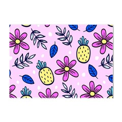 Flowers Petals Pineapples Fruit Crystal Sticker (a4) by Maspions