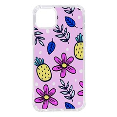 Flowers Petals Pineapples Fruit Iphone 14 Plus Tpu Uv Print Case