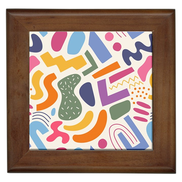 Abstract Pattern Background Framed Tile