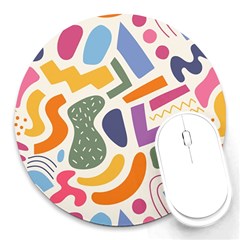 Abstract Pattern Background Round Mousepad