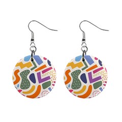 Abstract Pattern Background Mini Button Earrings by Maspions