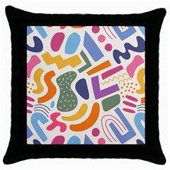 Abstract Pattern Background Throw Pillow Case (black)