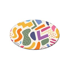 Abstract Pattern Background Sticker Oval (100 Pack)