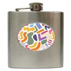 Abstract Pattern Background Hip Flask (6 Oz)