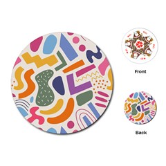 Abstract Pattern Background Playing Cards Single Design (round)