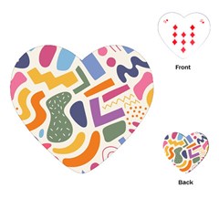 Abstract Pattern Background Playing Cards Single Design (heart)