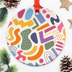 Abstract Pattern Background Round Ornament (two Sides)