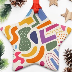 Abstract Pattern Background Star Ornament (two Sides)