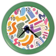 Abstract Pattern Background Color Wall Clock