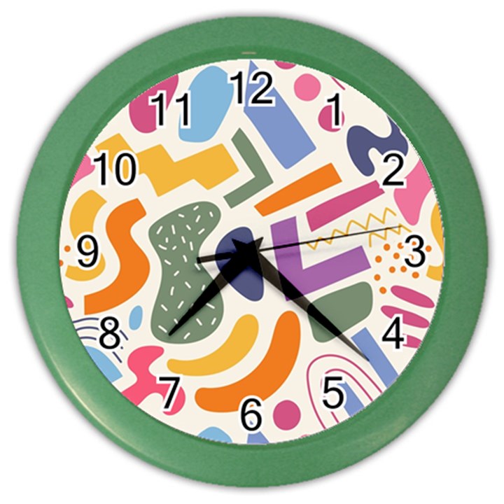 Abstract Pattern Background Color Wall Clock