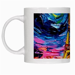 Eiffel Tower Starry Night Print Van Gogh White Mug by Maspions