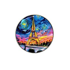 Eiffel Tower Starry Night Print Van Gogh Hat Clip Ball Marker (4 Pack) by Maspions