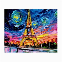 Eiffel Tower Starry Night Print Van Gogh Small Glasses Cloth (2 Sides) by Maspions