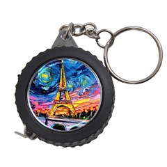 Eiffel Tower Starry Night Print Van Gogh Measuring Tape by Maspions