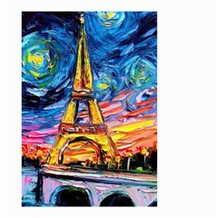 Eiffel Tower Starry Night Print Van Gogh Small Garden Flag (two Sides) by Maspions