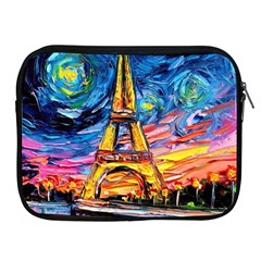 Eiffel Tower Starry Night Print Van Gogh Apple Ipad 2/3/4 Zipper Cases by Maspions