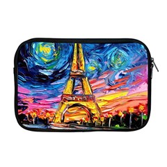 Eiffel Tower Starry Night Print Van Gogh Apple Macbook Pro 17  Zipper Case by Maspions