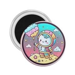 Boy Astronaut Cotton Candy Childhood Fantasy Tale Literature Planet Universe Kawaii Nature Cute Clou 2 25  Magnets by Maspions