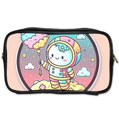 Boy Astronaut Cotton Candy Childhood Fantasy Tale Literature Planet Universe Kawaii Nature Cute Clou Toiletries Bag (two Sides)