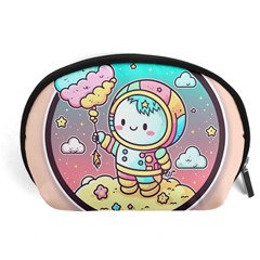 Boy Astronaut Cotton Candy Childhood Fantasy Tale Literature Planet Universe Kawaii Nature Cute Clou Accessory Pouch (large) by Maspions