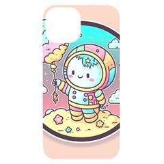 Boy Astronaut Cotton Candy Childhood Fantasy Tale Literature Planet Universe Kawaii Nature Cute Clou Iphone 14 Black Uv Print Case by Maspions