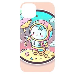 Boy Astronaut Cotton Candy Childhood Fantasy Tale Literature Planet Universe Kawaii Nature Cute Clou Iphone 14 Plus Black Uv Print Case by Maspions