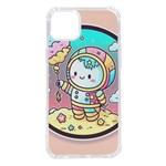 Boy Astronaut Cotton Candy Childhood Fantasy Tale Literature Planet Universe Kawaii Nature Cute Clou iPhone 14 Plus TPU UV Print Case Front